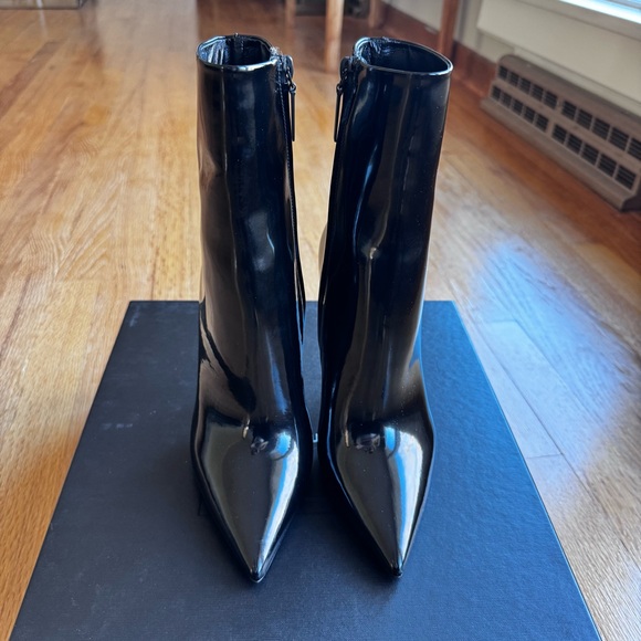 Yves Saint Laurent YSL Opyum 110 Logo Heel Ankle Booties Black EU 36 NWT - Picture 4 of 16